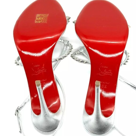 Christian Louboutin TATOOSHKA SPIKES 100 Strappy Sandals Heels Shoes - Picture 14 of 15